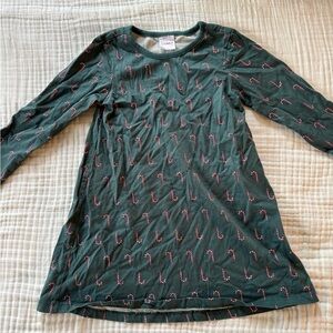 Hanna Andersson Green Candy Cane Dress